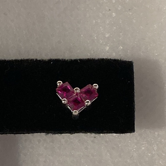 NWOT - Tibetin Silver Mini Heart Pink Crystal Necklace, Earrings & Bracelet Set - Picture 12 of 16